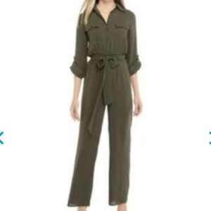 Michael Kors Olive Green Safari Jumpsuit